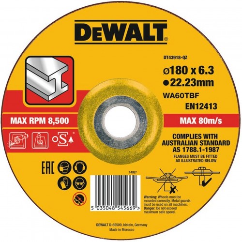 DeWALT DT43918 brusný kotouč na kov, 180 mm DeWALT DT43918 brusný kotouč na kov, 180 mm