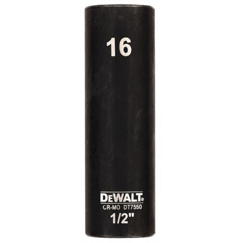 DeWALT DT7550 Nástrčná hlavice EXTREME IMPACT 1/2“ dlouhá, 16 mm DeWALT DT7550 Nástrčná hlavice EXTREME IMPACT 1/2“ dlouhá, 16 mm