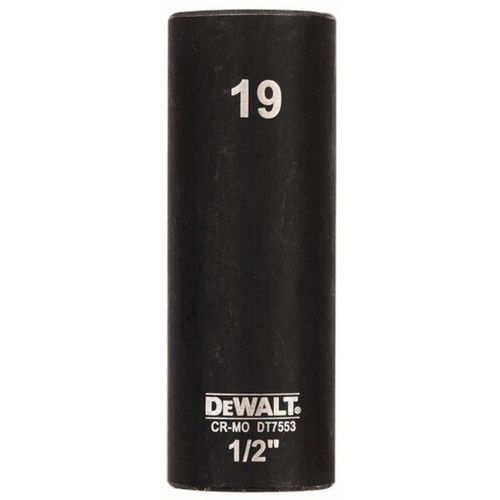 DeWALT DT7553 Nástrčná hlavice EXTREME IMPACT 1/2“ dlouhá, 19 mm DeWALT DT7553 Nástrčná hlavice EXTREME IMPACT 1/2“ dlouhá, 19 mm