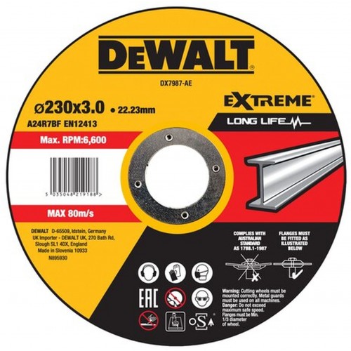 DeWALT DX7987 Řezný kotouč na kov 230x22,2 mm, vypouklý DeWALT DX7987 Řezný kotouč na kov 230x22,2 mm, vypouklý