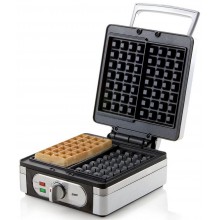 DOMO Vaflovač 2x 14 x8,5cm s termostatem pro přípravu belgických vaflí. 1400w, DO9047W