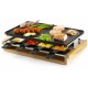 DOMO Raclette gril 1200W, sada 8 pánví, bambusové dřevo DO9246G
