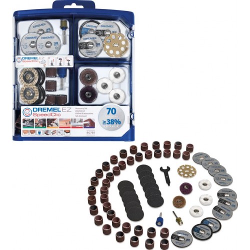 Dremel EZ SpeedClic sada univerzálního příslušenství 70 ks 2615E725JA Dremel EZ SpeedClic sada univerzálního příslušenství 70 ks 2615E725JA