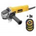 DEWALT úhlová bruska 115mm DWE4050 + 3 x kotouč