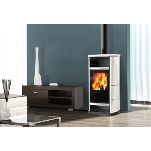 EDILKAMIN BIG teplovzdušná krbová kamna na dřevo, 9,7kW, bílá 755680 EDILKAMIN BIG teplovzdušná krbová kamna na dřevo, 9,7kW, bílá 755680