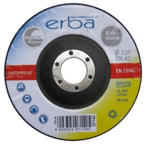 ERBA Lamelový brusný kotouč na ocel 125 mm ZK40 ER-07140