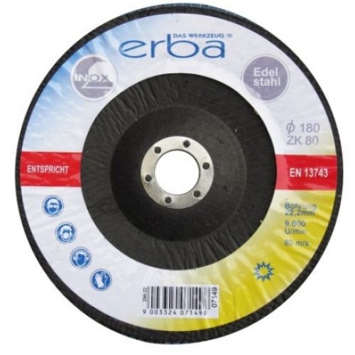ERBA Lamelový brusný kotouč na ocel 180 mm ZK80 ER-07149