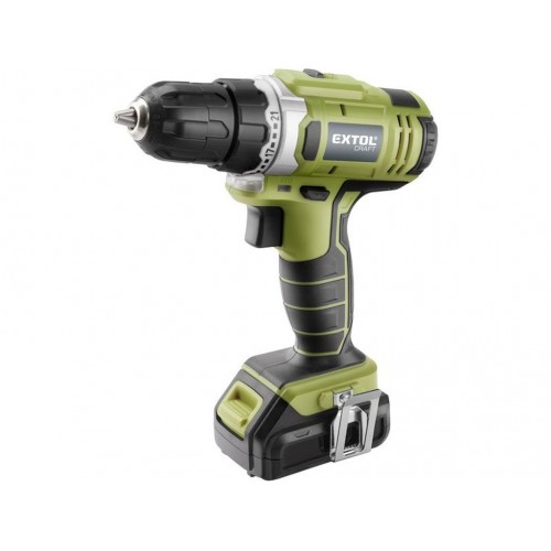 EXTOL CRAFT vrtací šroubovák aku, 12V Li-ion, 1300mAh 402400