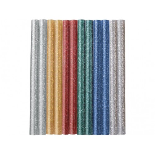 EXTOL CRAFT tyčinky tavné 7,2x100mm 12ks mix barev se třpytem 9910 EXTOL CRAFT tyčinky tavné 7,2x100mm 12ks mix barev se třpytem 9910