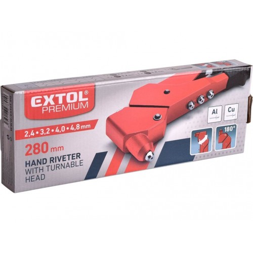EXTOL PREMIUM kleště nýtovací s otočnou hlavou 280mm 8813731 EXTOL PREMIUM kleště nýtovací s otočnou hlavou 280mm 8813731