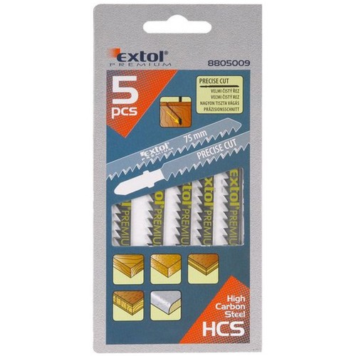 EXTOL PREMIUM pilové plátky, úchyt: BOSCH, sada 5ks 8805009