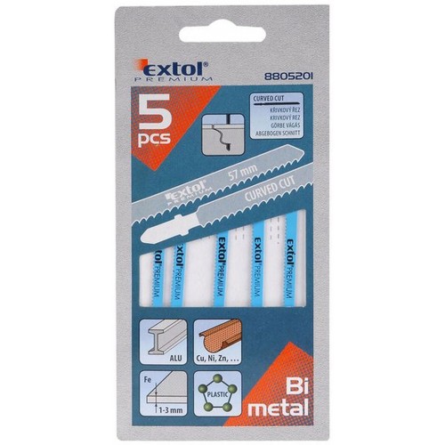 EXTOL PREMIUM pilové plátky, úchyt: BOSCH, sada 5ks 8805201