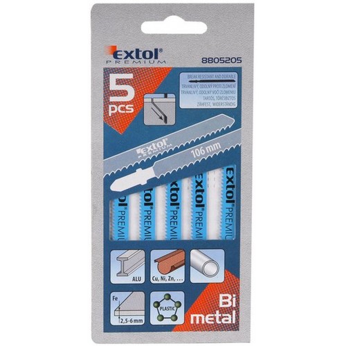 EXTOL PREMIUM pilové plátky, úchyt: BOSCH, sada 5ks 8805205