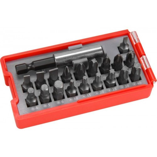 EXTOL PREMIUM hroty, sada 20ks, magnetický držák hrotů, CrV 8819640