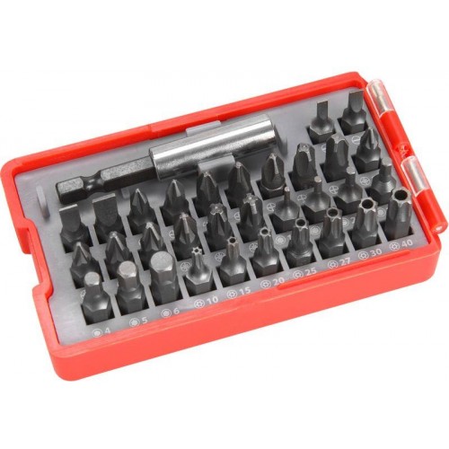 EXTOL PREMIUM hroty, sada 33ks, magnetický držák hrotů, CrV 8819641 EXTOL PREMIUM hroty, sada 33ks, magnetický držák hrotů, CrV 8819641