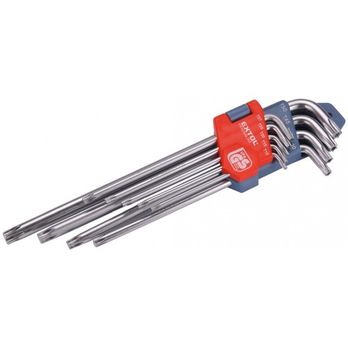 EXTOL PREMIUM L-klíč, sada 9ks, TORX prodloužené 8819412 EXTOL PREMIUM L-klíč, sada 9ks, TORX prodloužené 8819412