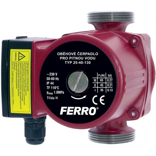 FERRO Oběhové čerpadlo 25-60, 130mm W0204 FERRO Oběhové čerpadlo 25-60, 130mm W0204