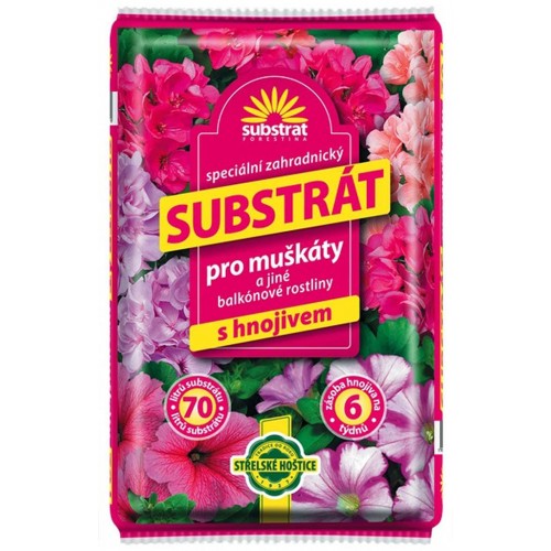 FORESTINA Substrát pro muškáty a balkonové rostliny 70l FORESTINA Substrát pro muškáty a balkonové rostliny 70l