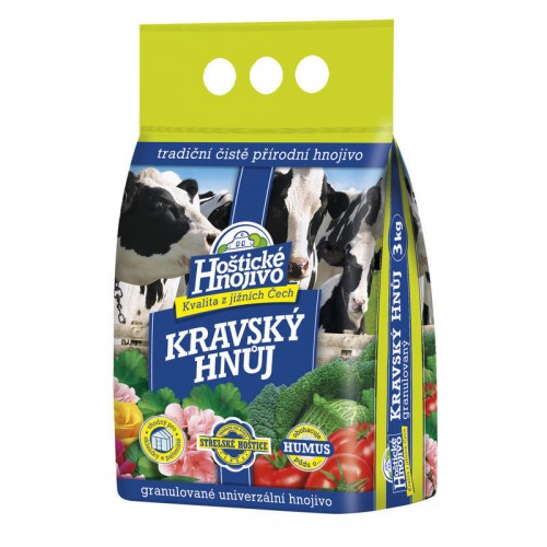 Hoštické hnojivo kravský hnůj 3kg 1207026 Hoštické hnojivo kravský hnůj 3kg 1207026