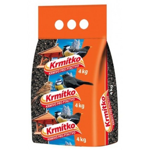 KRMÍTKO Krmivo pro ptactvo - slunečnice žíhaná 4 kg KRMÍTKO Krmivo pro ptactvo - slunečnice žíhaná 4 kg
