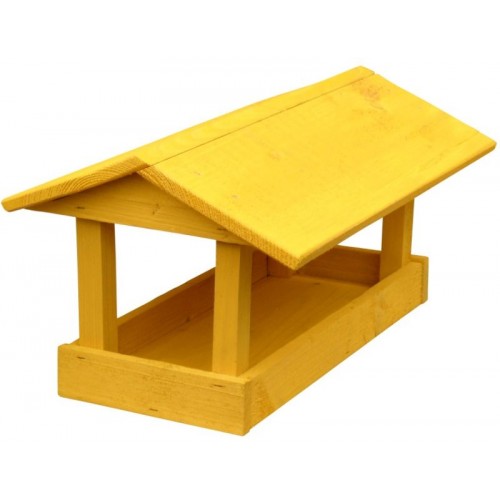 KRMÍTKO Krmítko dřevěné č. 10, 24x40x20 cm, žluté KRMÍTKO Krmítko dřevěné č. 10, 24x40x20 cm, žluté