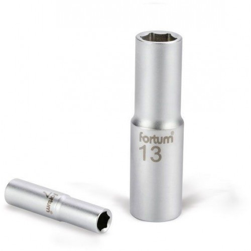 FORTUM hlavice nástrčná prodloužená, 1/2", 10mm, L 77mm 4700510
