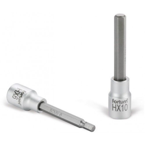 FORTUM hlavice zástrčná prodloužený imbus, 1/2", HX 12, L 100mm 4700632 FORTUM hlavice zástrčná prodloužený imbus, 1/2", HX 12, L 100mm 4700632