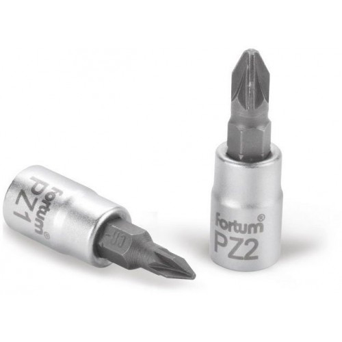 FORTUM hlavice zástrčná šroubovák, 1/4", PZ 3, L 37mm 4701823