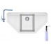 Franke SET G85 granitový dřez MRG 612 E bílý led+baterie Samoa+dávkovač FD 300
