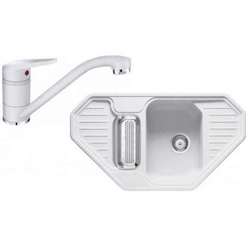 Franke SET G147 granitový dřez EFG 682 E bílá led + baterie FC 9541.094 bílá led Franke SET G147 granitový dřez EFG 682 E bílá led + baterie FC 9541.094 bílá led
