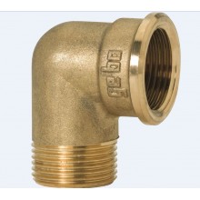 GEBO Koleno 90° 1 1/2" M x F mosaz 92-8BR