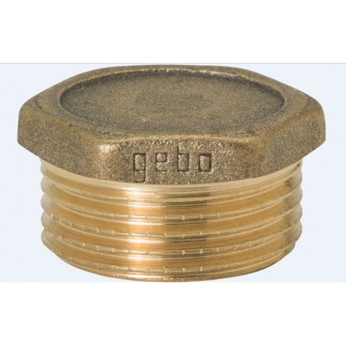 GEBO zátka šestihran 1 1/2" M mosaz 290-8BR