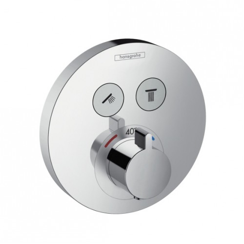 Hansgrohe Shower Select termostat pod omítku pro 2 spotřebiče, chrom 15743000 Hansgrohe Shower Select termostat pod omítku pro 2 spotřebiče, chrom 15743000