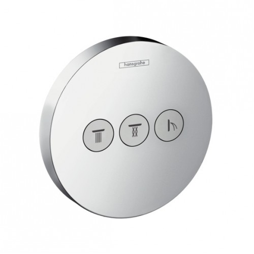 Hansgrohe Shower Select uzavírací a přepínací ventil pro 3 spotřebiče, chrom 15745000 Hansgrohe Shower Select uzavírací a přepínací ventil pro 3 spotřebiče, chrom 15745000