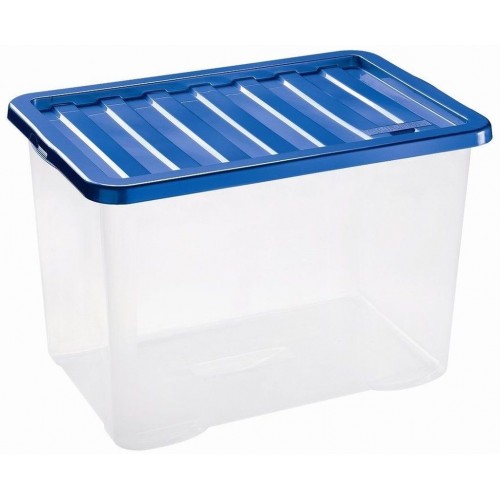 HEIDRUN Box úložný Quasar, 38 x 28,5 x 28 cm, 22 l, víko modré 1624m