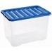 HEIDRUN Box úložný Quasar, 38 x 28,5 x 28 cm, 22 l, víko modré 1624m