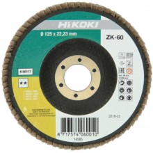HiKOKI 4100119 Brusný lamelový kotouč na nerez a kov 125x22,23mm, Z120