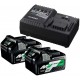 HiKOKI UC18YSL3WEZ Sada aku. a nabíječky (2x BSL36A18 Multivolt 18V/36V (5,0/2,5+UC18YSL3)