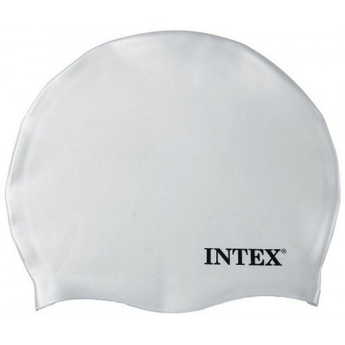 INTEX Silikonová plavecká čepice, bílá 55991 INTEX Silikonová plavecká čepice, bílá 55991