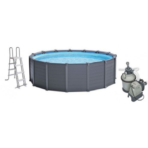 INTEX Bazén Graphite Panel Pool™ 478 x 124 cm, 28382NP INTEX Bazén Graphite Panel Pool™ 478 x 124 cm, 28382NP