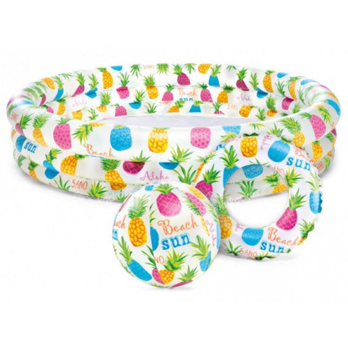 INTEX PINEAPPLE SPLASH Bazén 132 × 28 cm, bez filtrace 59469NP INTEX PINEAPPLE SPLASH Bazén 132 × 28 cm, bez filtrace 59469NP