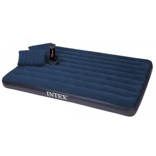 INTEX CLASSIC DOWNY QUEEN Nafukovací postel 152 x 203 cm s pumpou a 2x polštářky 68765 INTEX CLASSIC DOWNY QUEEN Nafukovací postel 152 x 203 cm s pumpou a 2x polštářky 68765