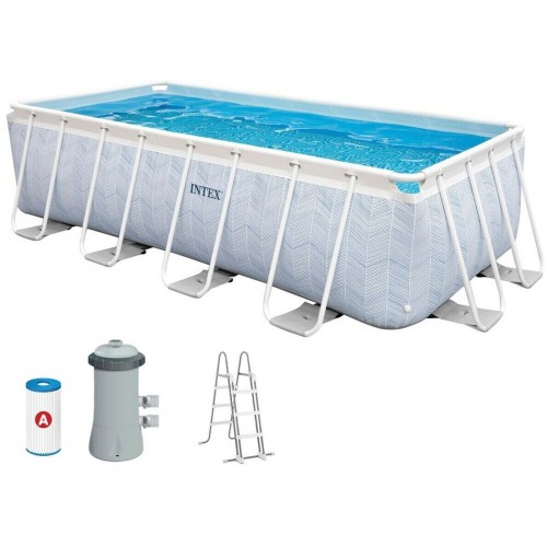 INTEX Chevron Prism Rectangular Pool Set 400x200x100 cm 26780NP INTEX Chevron Prism Rectangular Pool Set 400x200x100 cm 26780NP