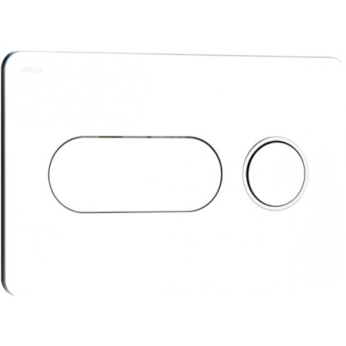 Jika PL8 tlačítko Dual Flush, lesklý chrom, matný kroužek H8936460040001 Jika PL8 tlačítko Dual Flush, lesklý chrom, matný kroužek H8936460040001