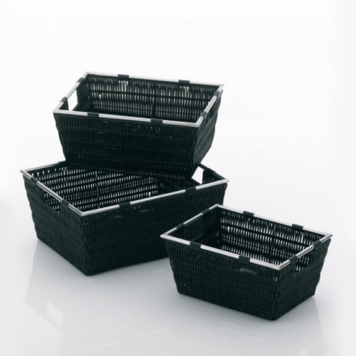 KELA Koš NOBLESSE PP plast, černý 33x25x15 cm KL-21571