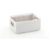 KELA Koš RIMOSSA 28x20x12cm, plast bílý, kovový úchyt KL-21848