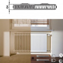 BAZAR Kermi Therm X2 Profil-kompakt deskový radiátor pro rekonstrukce 12 554 / 500 FK012D505 LEHCE ODŘENÉ, ROZBALENO!!