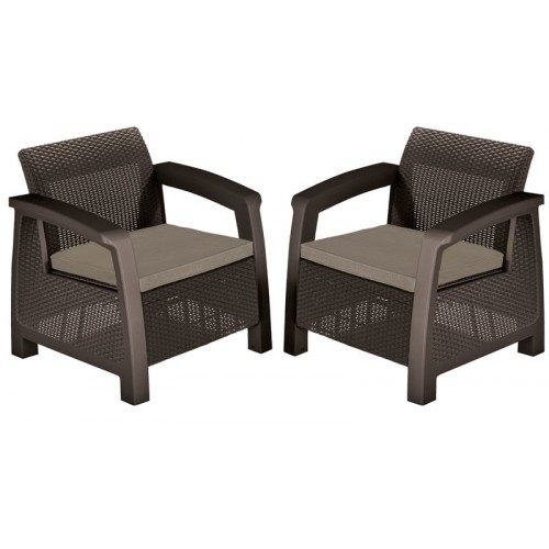 KETER BAHAMAS DUO SET Křeslo 2 ks, 75 x 70 x 79cm, hnědá/šedo-béžová 17205921 KETER BAHAMAS DUO SET Křeslo 2 ks, 75 x 70 x 79cm, hnědá/šedo-béžová 17205921