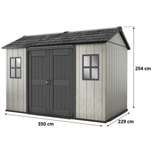 KETER OAKLAND 1175 SD zahradní domek, 350 x 229 x 254 cm, šedá/antracit 17204172 KETER OAKLAND 1175 SD zahradní domek, 350 x 229 x 254 cm, šedá/antracit 17204172