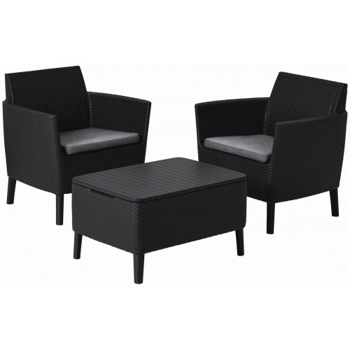 KETER SALEMO Set balkonový, grafit/šedá 17205935 KETER SALEMO Set balkonový, grafit/šedá 17205935